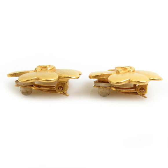 CHANEL Gold Logo Earrings - Picture 3 of 5